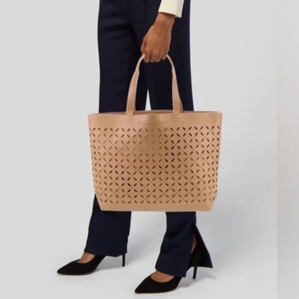 Oscar de la Renta Perforated Tote